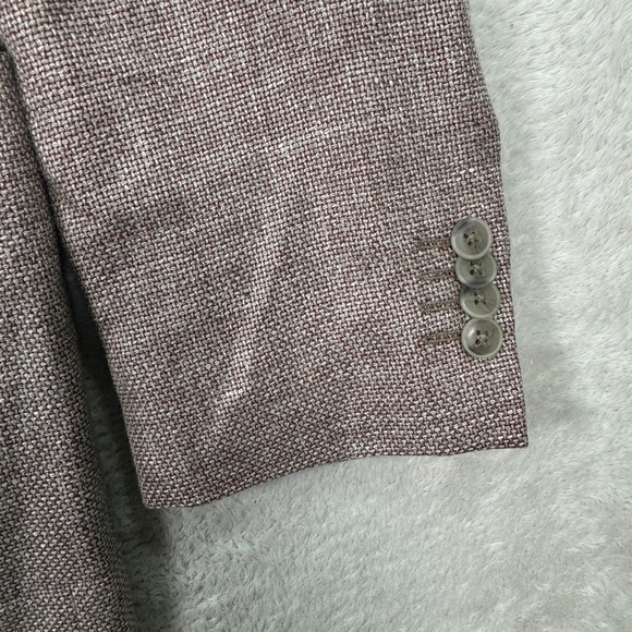 NEW Joseph Abboud Heritage Mens 44R Brown Wool‎ Linen Blazer Sport Coat Jacket - Picture 3 of 13